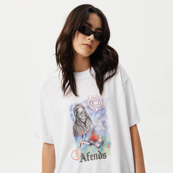 AFENDS Women's Nirvana Oversized Tee - White