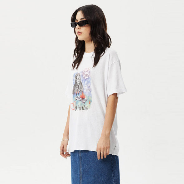 AFENDS Women's Nirvana Oversized Tee - White