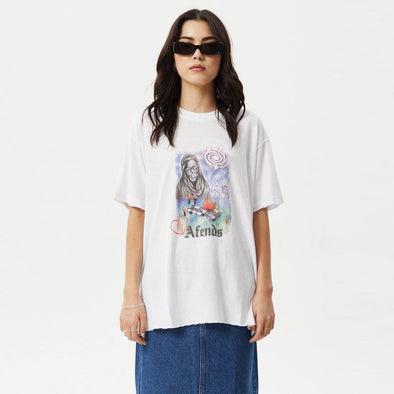 AFENDS Women's Nirvana Oversized Tee - White