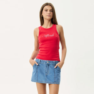 AFENDS Women's Notice Rib Singlet - Tomato