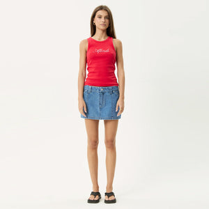 AFENDS Women's Notice Rib Singlet - Tomato