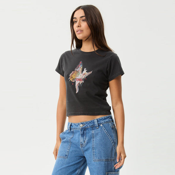 AFENDS Women's Pixie Baby Tee - Stone Black