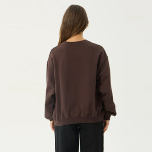 AFENDS Women's Raven Crew - Washed Coffee