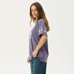 AFENDS Women's Raven Oversized Tee - Vintage Aubergine