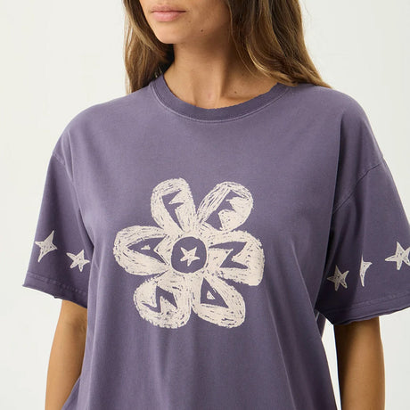AFENDS Women's Raven Oversized Tee - Vintage Aubergine