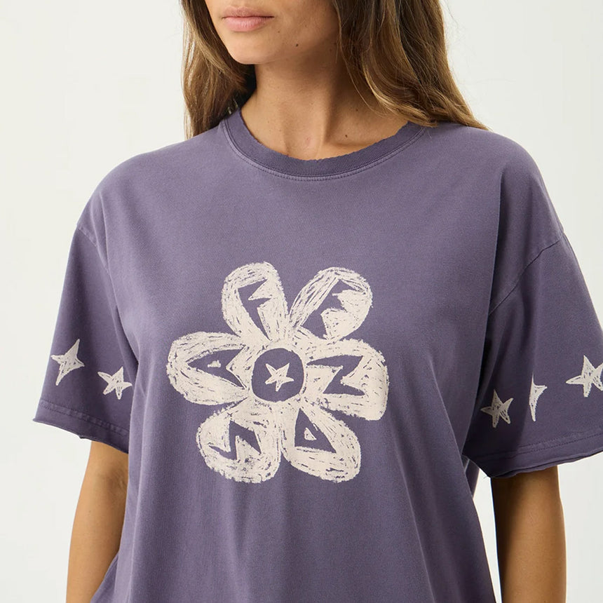 AFENDS Women's Raven Oversized Tee - Vintage Aubergine