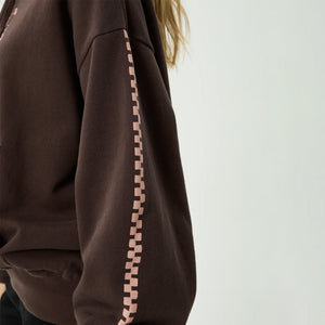 AFENDS Women's Reality Check Recycled Boxy Pull On Hood - Coffee