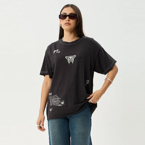 AFENDS Women's Rise Oversized Tee - Stone Black