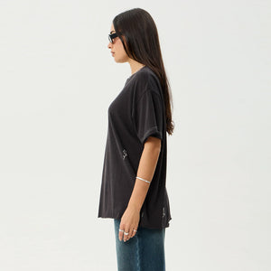 AFENDS Women's Rise Oversized Tee - Stone Black