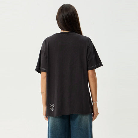 AFENDS Women's Rise Oversized Tee - Stone Black