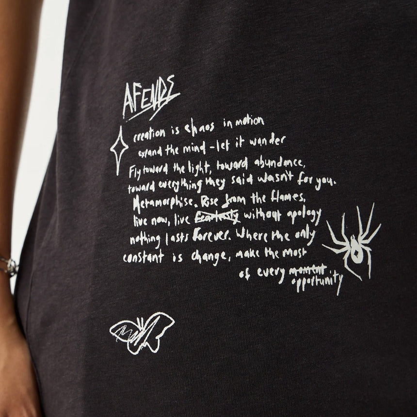 AFENDS Women's Rise Oversized Tee - Stone Black
