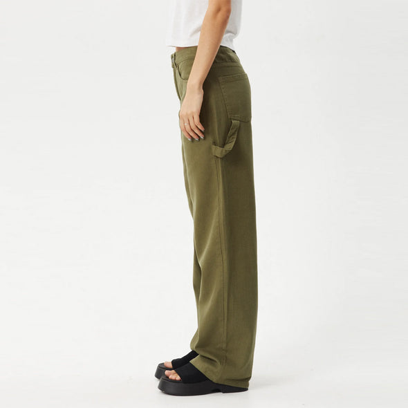 AFENDS Women's Roads Carpenter Pant - Military