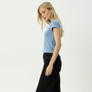 AFENDS Women's Romantics Baby Tee - Slate Blue