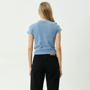 AFENDS Women's Romantics Baby Tee - Slate Blue