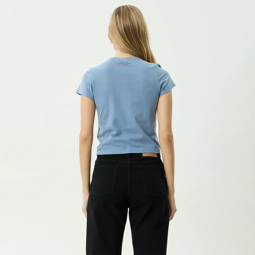 AFENDS Women's Romantics Baby Tee - Slate Blue