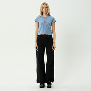 AFENDS Women's Romantics Baby Tee - Slate Blue