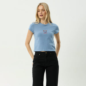 AFENDS Women's Romantics Baby Tee - Slate Blue