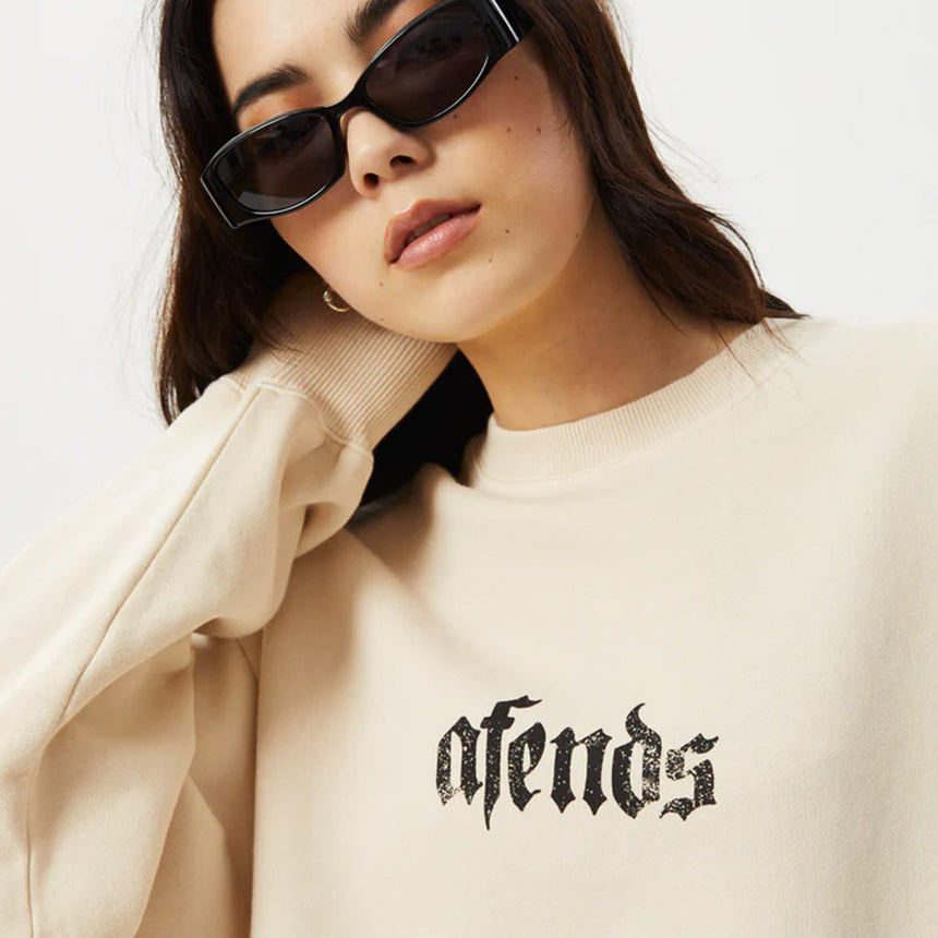 AFENDS Women's Scorpio Crew - Sand
