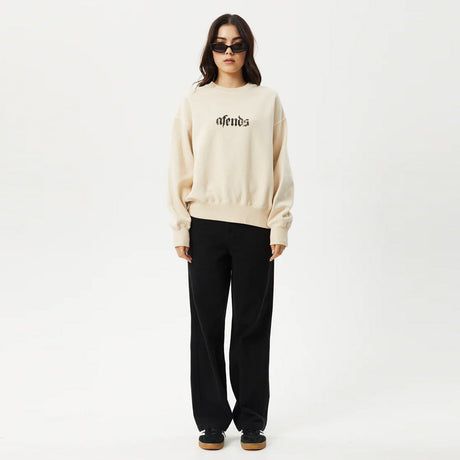 AFENDS Women's Scorpio Crew - Sand