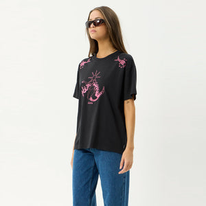 AFENDS Women's Sea Siren Oversized Tee - Stone Black
