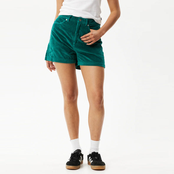 AFENDS Women's Seventy Threes Organic Corduroy Shorts - Emerald