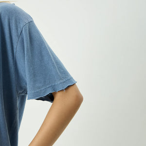 AFENDS Women's Slay Hemp Oversized Tee - Washed Slate Blue