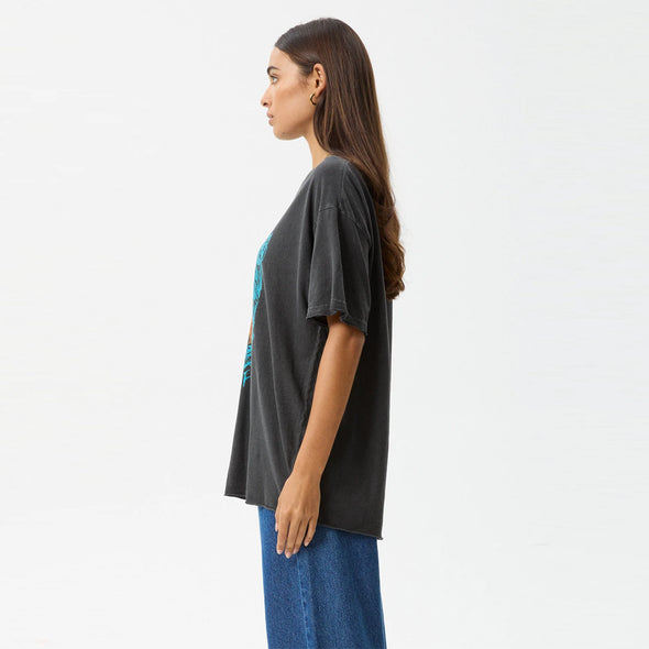 AFENDS Women's Still Life Oversized Tee - Stone Black