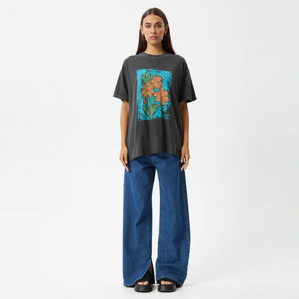 AFENDS Women's Still Life Oversized Tee - Stone Black