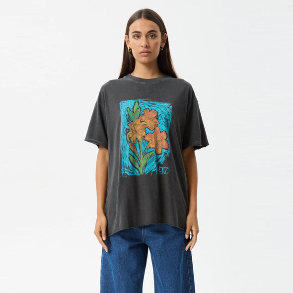 AFENDS Women's Still Life Oversized Tee - Stone Black