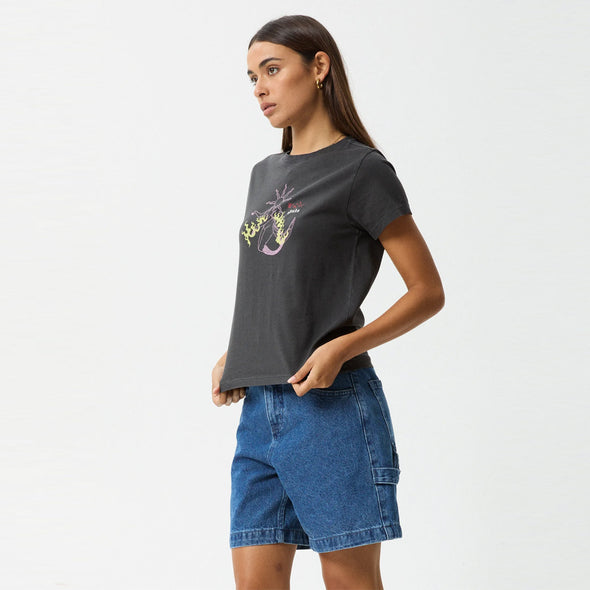 AFENDS Women's Sun Siren Regular Tee - Stone Black