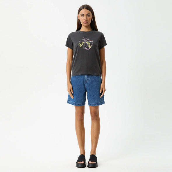 AFENDS Women's Sun Siren Regular Tee - Stone Black