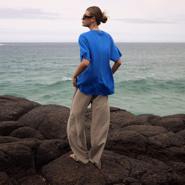 AFENDS Women's Sunbake Oversized Tee - Marina