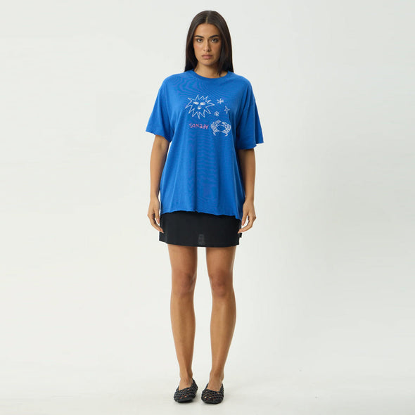 AFENDS Women's Sunbake Oversized Tee - Marina