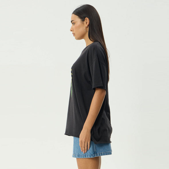 AFENDS Women's Sunnyflower Oversized Tee - Stone Black