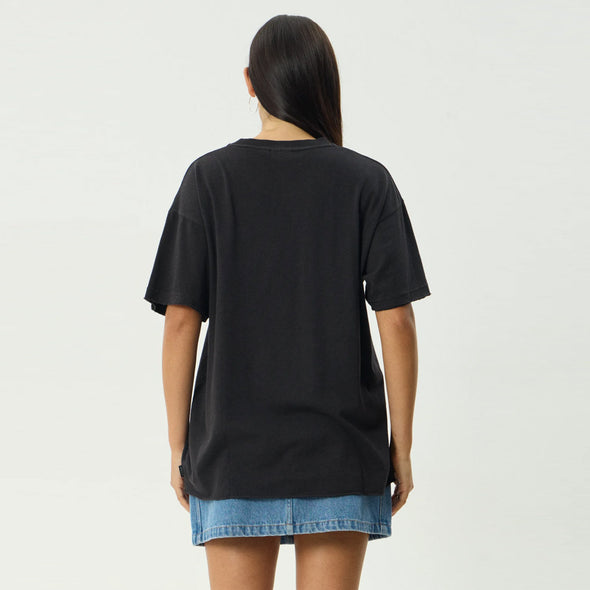 AFENDS Women's Sunnyflower Oversized Tee - Stone Black
