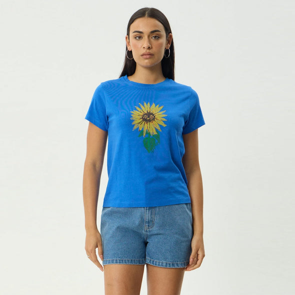 AFENDS Women's Sunnyflower Regular Tee - Marina