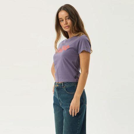 AFENDS Women's Terra Baby Tee - Vintage Aubergine