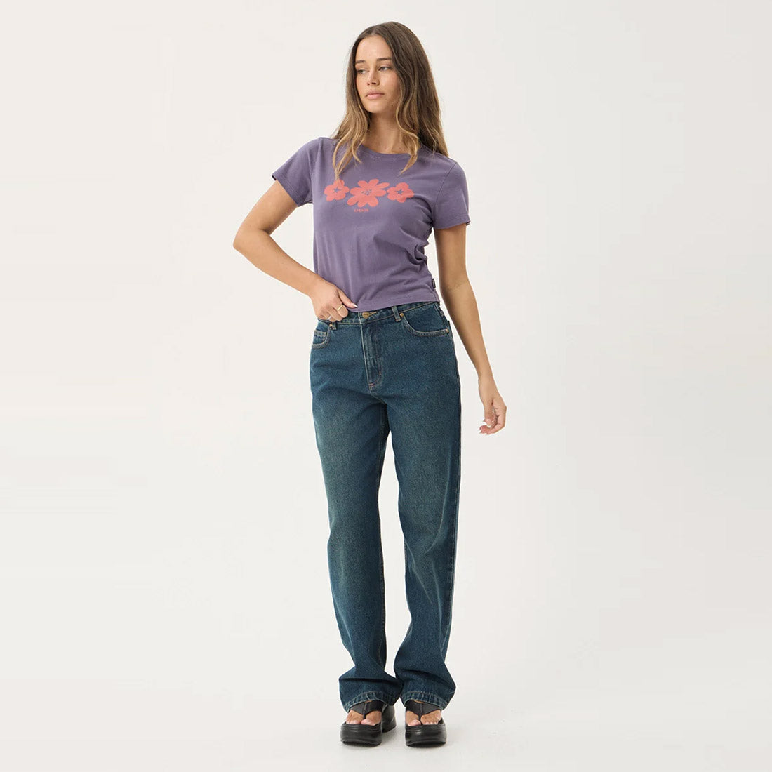 AFENDS Women's Terra Baby Tee - Vintage Aubergine