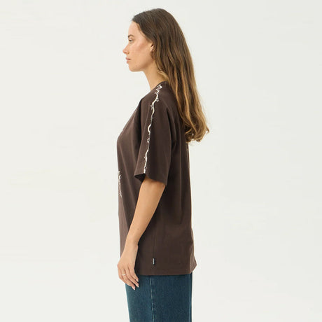 AFENDS Women's Terra Oversized Raglan Tee - Coffee