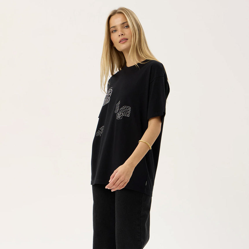 AFENDS Women's Unbound Recycled Oversized Tee - Black