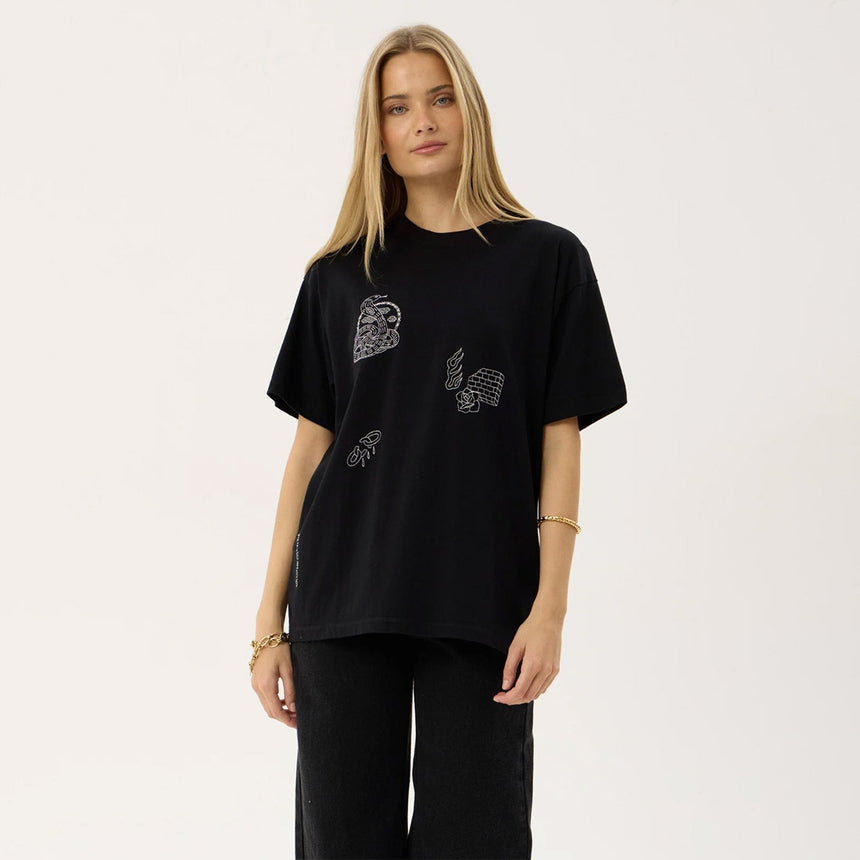 AFENDS Women's Unbound Recycled Oversized Tee - Black