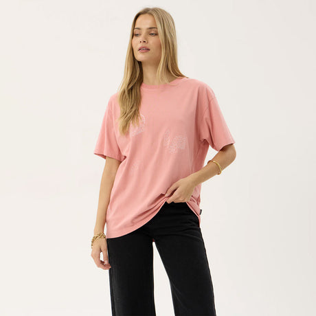 AFENDS Women's Unbound Recycled Oversized Tee - Dusty Pink