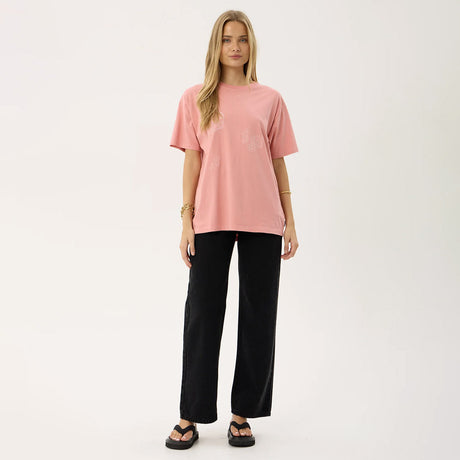 AFENDS Women's Unbound Recycled Oversized Tee - Dusty Pink