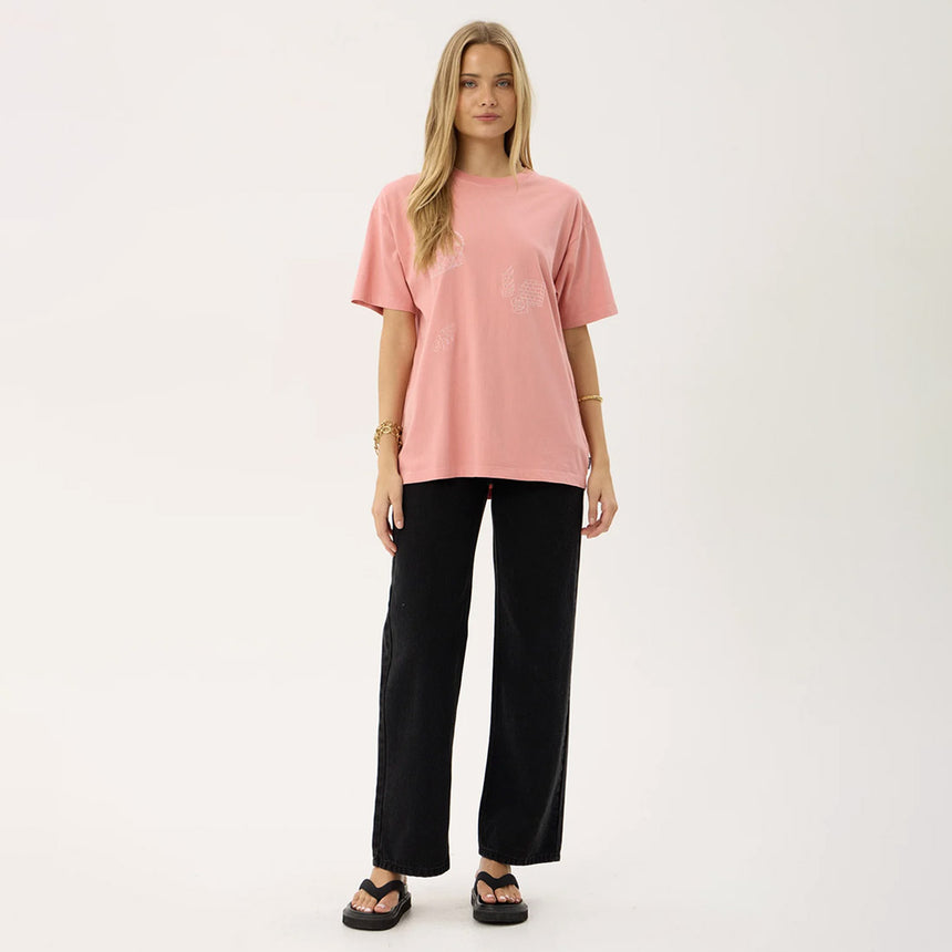 AFENDS Women's Unbound Recycled Oversized Tee - Dusty Pink