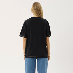 AFENDS Women's Unchained Hemp Oversized Tee - Stone Black