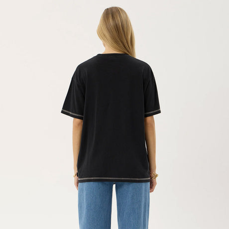 AFENDS Women's Unchained Hemp Oversized Tee - Stone Black
