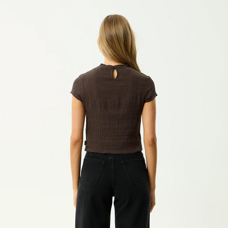 AFENDS Women's Wren Seersucker Top - Coffee