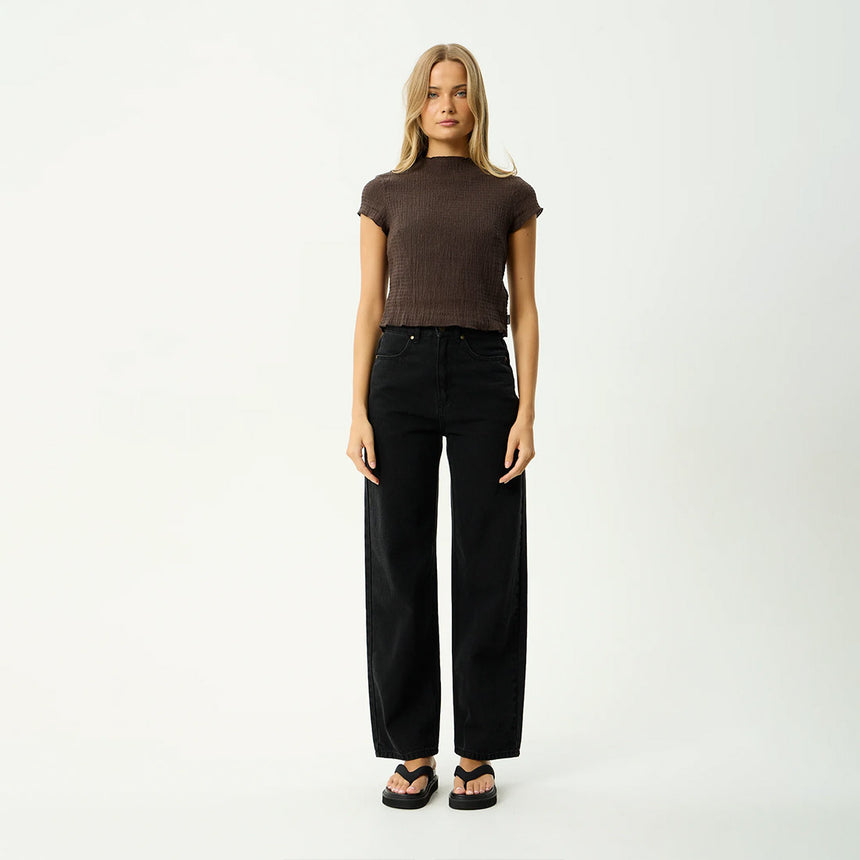 AFENDS Women's Wren Seersucker Top - Coffee