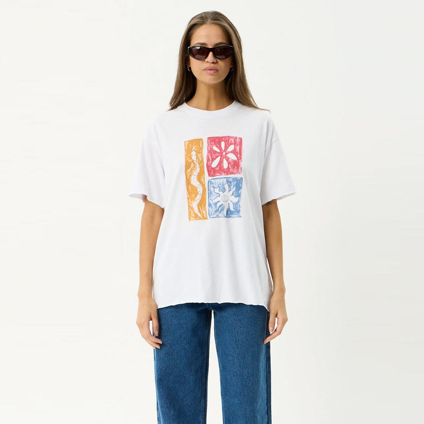 AFENDS Women's Zephyr Oversized Tee - White