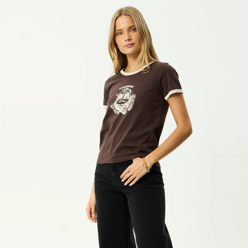 AFENDS Women's Wonders Ringer Tee - Coffee